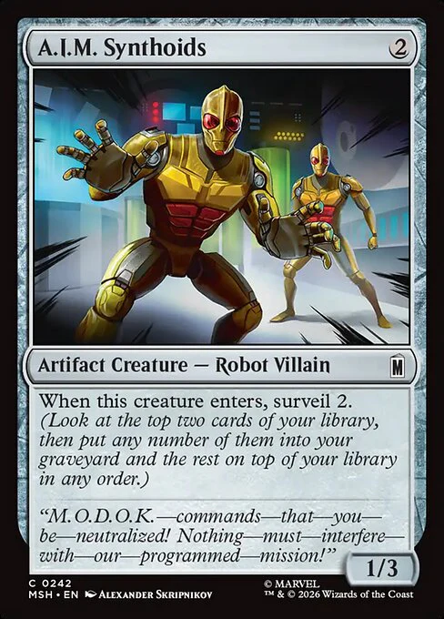 A.I.M. Synthoids (242) (Foil) - Marvel Super Heroes