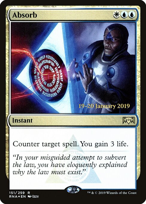 Absorb (151s) (Foil) - Ravnica Allegiance Promos