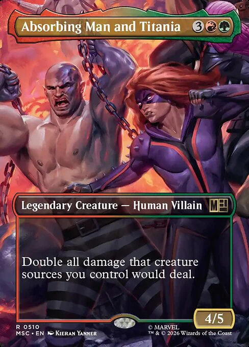 Absorbing Man and Titania (510) - BORDERLESS (Foil) - Marvel Super Heroes Commander
