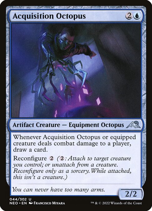 Acquisition Octopus (44) (Foil) - Kamigawa: Neon Dynasty