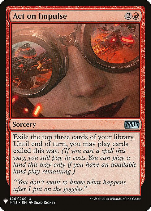 Act on Impulse (M15-126) - The List