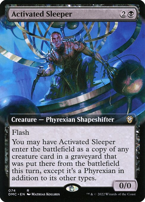 Activated Sleeper (74) - EXTENDED ART (Foil) - Dominaria United Commander