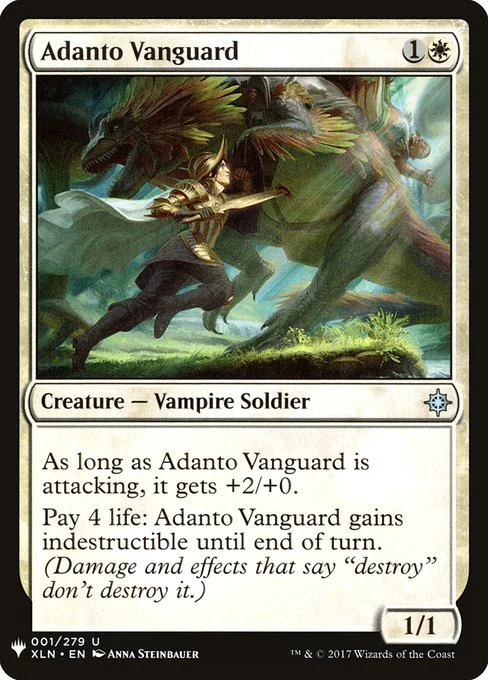 Adanto Vanguard (XLN-1) - The List