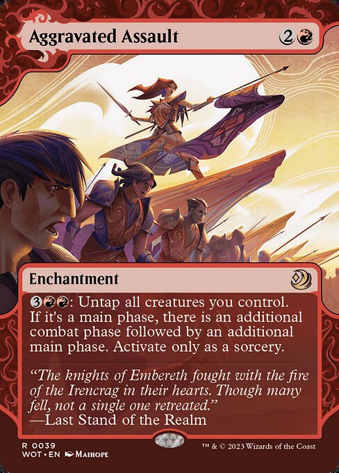 Aggravated Assault (39) - BORDERLESS - Wilds of Eldraine: Enchanting Tales