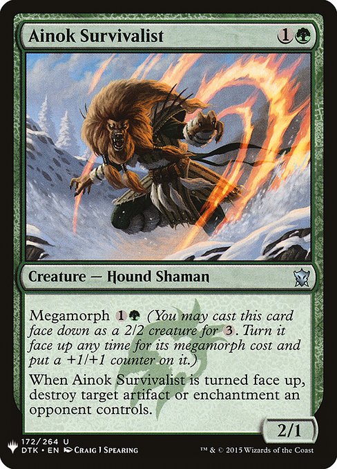 Ainok Survivalist (DTK-172) - The List