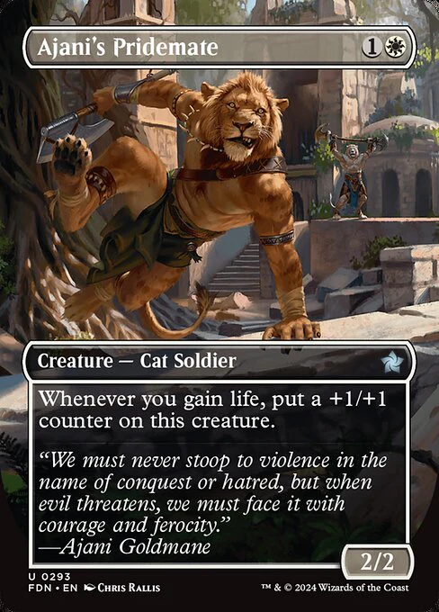 Ajani's Pridemate (293) - BORDERLESS - Foundations