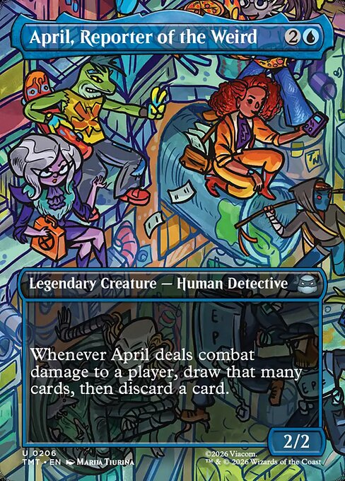 April, Reporter of the Weird (206) - BORDERLESS - FULL ART (Foil) - Teenage Mutant Ninja Turtles