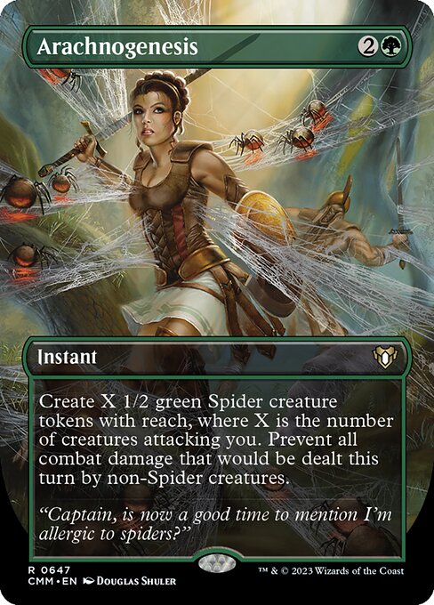 Arachnogenesis (647) - BORDERLESS - FULL ART - Commander Masters