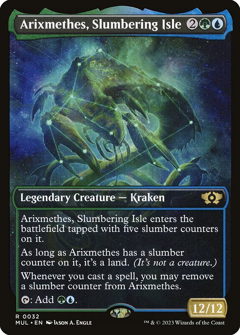 Arixmethes, Slumbering Isle (32) - SHOWCASE - FULL ART - Multiverse Legends