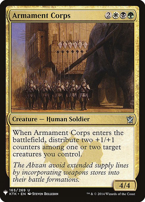 Armament Corps (KTK-165) - The List