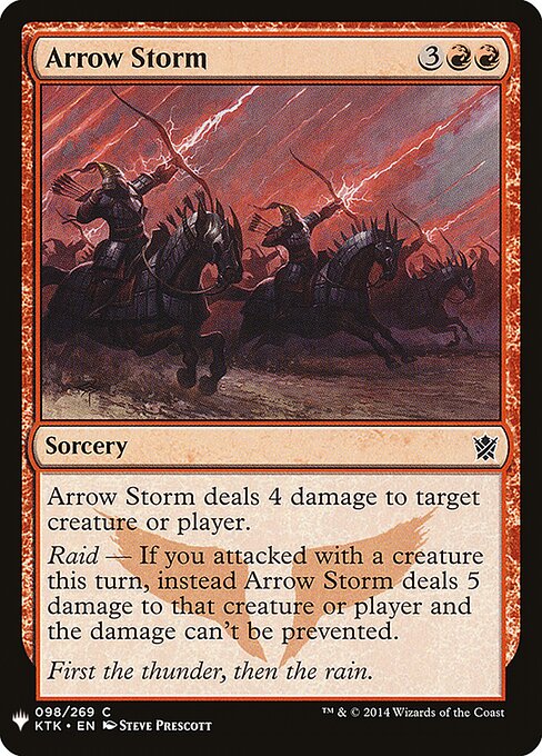 Arrow Storm (KTK-98) - The List