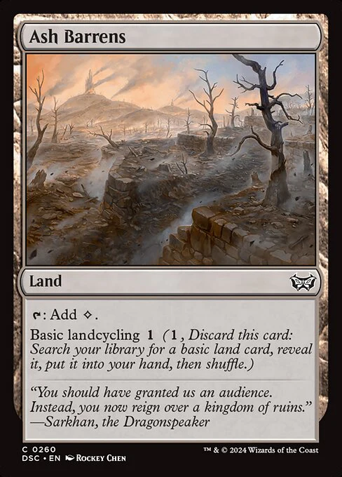 Ash Barrens (260) - Duskmourn: House of Horror Commander