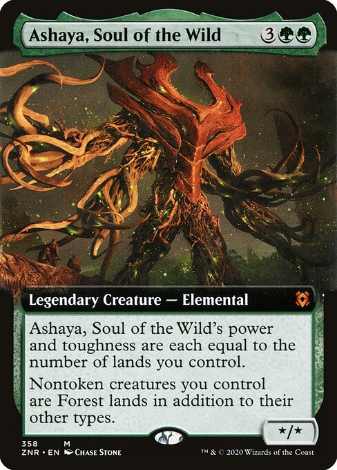 Ashaya, Soul of the Wild (358) - EXTENDED ART (Foil) - Zendikar Rising