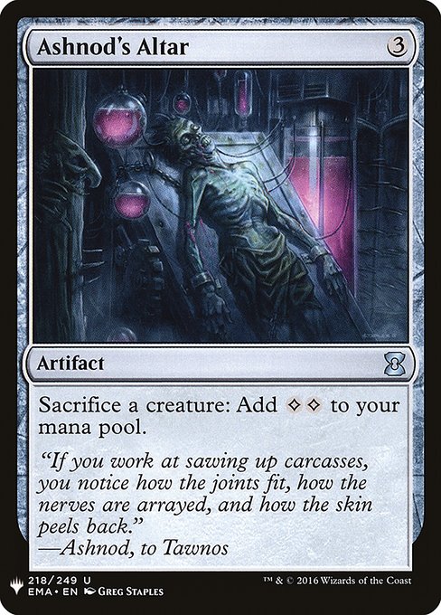 Ashnod's Altar (EMA-218) - The List
