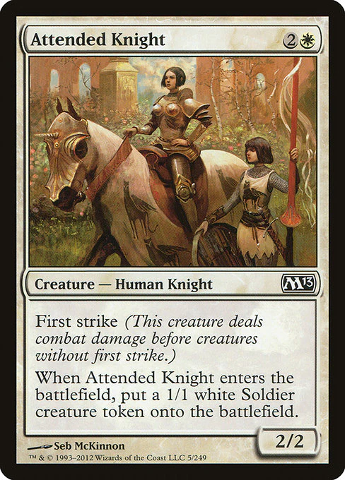 Attended Knight (5) (Foil) - Magic 2013