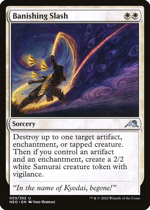 Banishing Slash (3) (Foil) - Kamigawa: Neon Dynasty