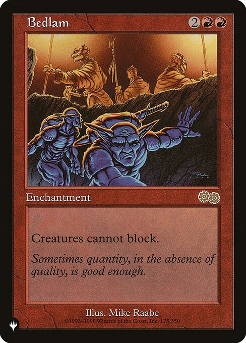 Bedlam (USG-175) - The List
