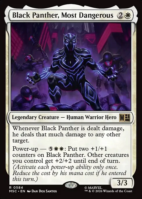 Black Panther, Most Dangerous (584) (Foil) - Marvel Super Heroes Commander