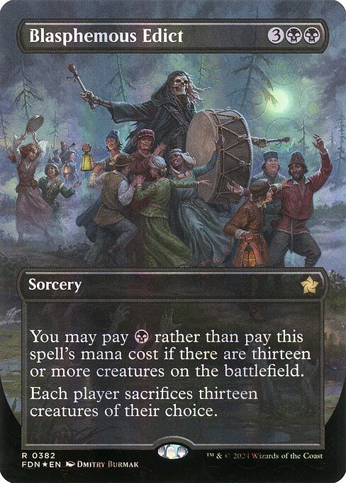 Blasphemous Edict (382) - BORDERLESS (Foil) - Foundations