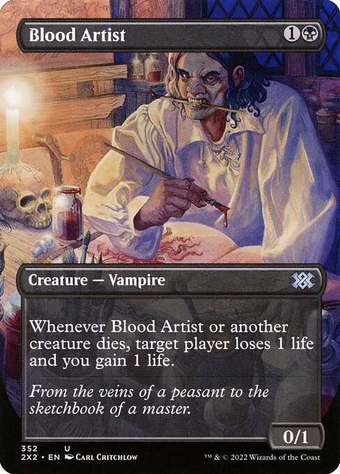 Blood Artist (352) - BORDERLESS - FULL ART - Double Masters 2022
