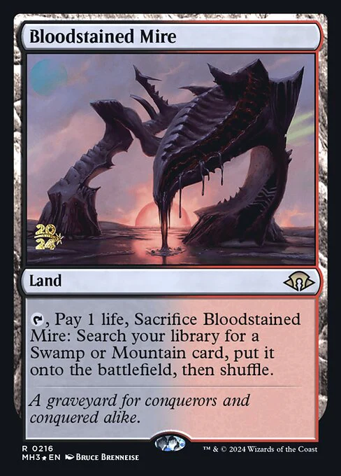 Bloodstained Mire (216s) (Foil) - Modern Horizons 3 Promos