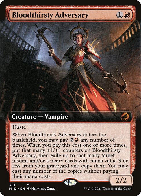Bloodthirsty Adversary (351) - EXTENDED ART - Innistrad: Midnight Hunt