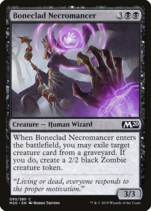 Boneclad Necromancer (93) (Foil) - Core Set 2020