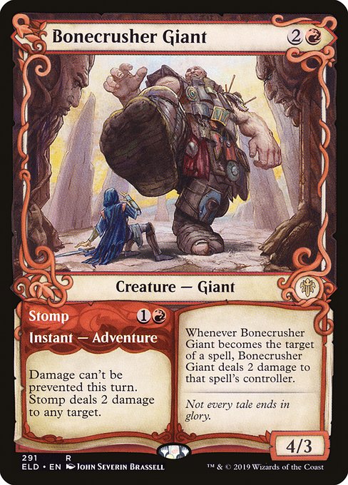 Bonecrusher Giant // Stomp (291) - SHOWCASE - Throne of Eldraine