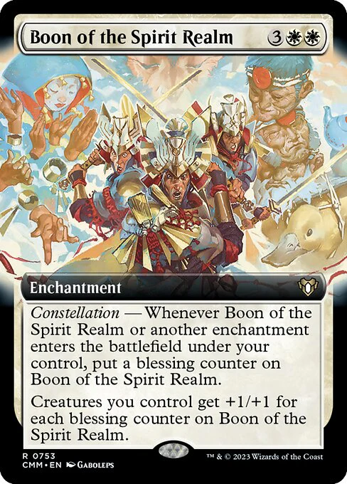 Boon of the Spirit Realm (753) - EXTENDED ART (Foil) - Commander Masters