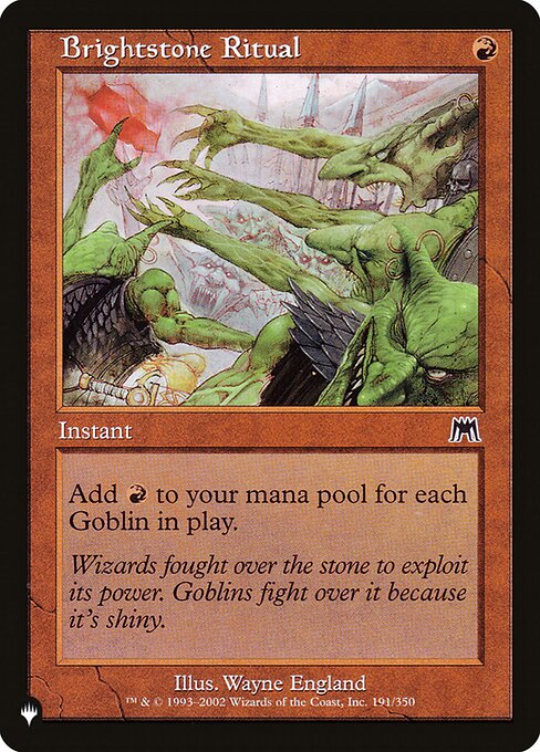 Brightstone Ritual (ONS-191) - The List