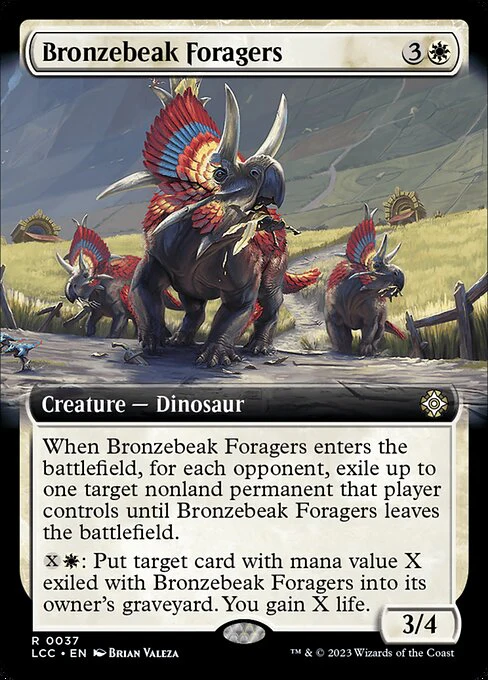 Bronzebeak Foragers (37) - EXTENDED ART - The Lost Caverns of Ixalan Commander