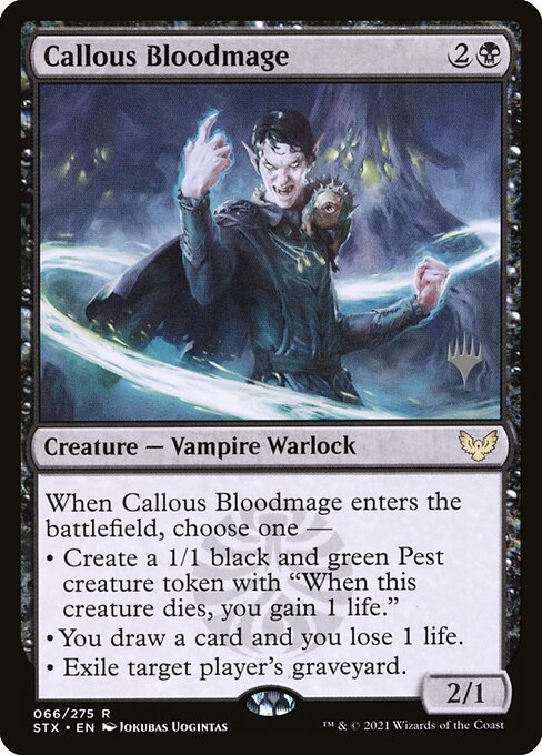 Callous Bloodmage (66p) - Strixhaven: School of Mages Promos