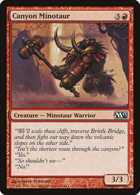 Canyon Minotaur (122) (Foil) - Magic 2013