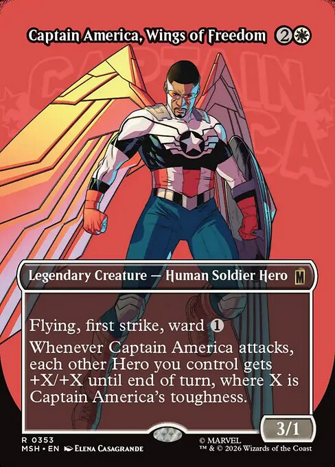 Captain America, Wings of Freedom (353) (Foil) - Marvel Super Heroes