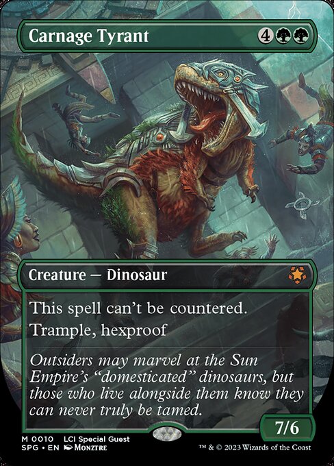 Carnage Tyrant (10) - BORDERLESS - FULL ART (Foil) - Special Guests