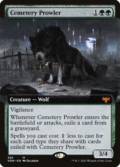 Cemetery Prowler (385) - EXTENDED ART - Innistrad: Crimson Vow
