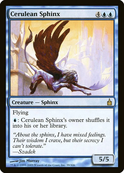 Cerulean Sphinx (39) (Foil) - Ravnica: City of Guilds