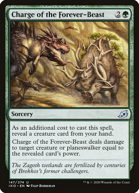 Charge of the Forever-Beast (147) (Foil) - Ikoria: Lair of Behemoths