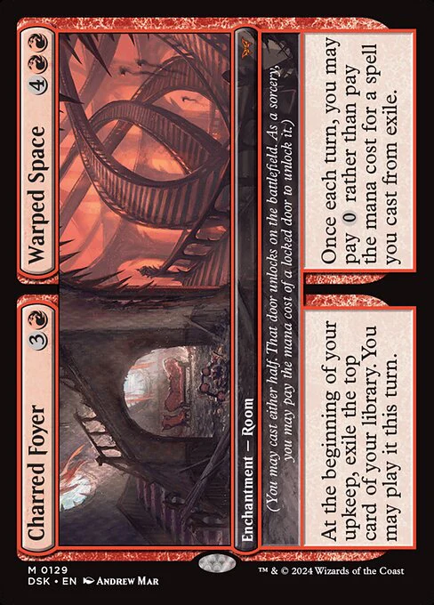Charred Foyer // Warped Space (129) - Duskmourn: House of Horror