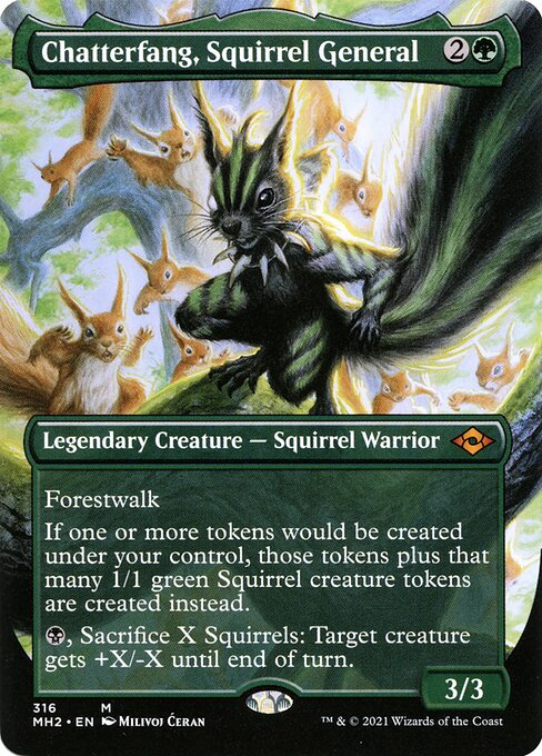 Chatterfang, Squirrel General (316) - BORDERLESS - FULL ART - Modern Horizons 2
