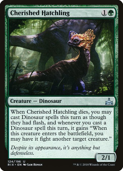 Cherished Hatchling (124) (Foil) - Rivals of Ixalan