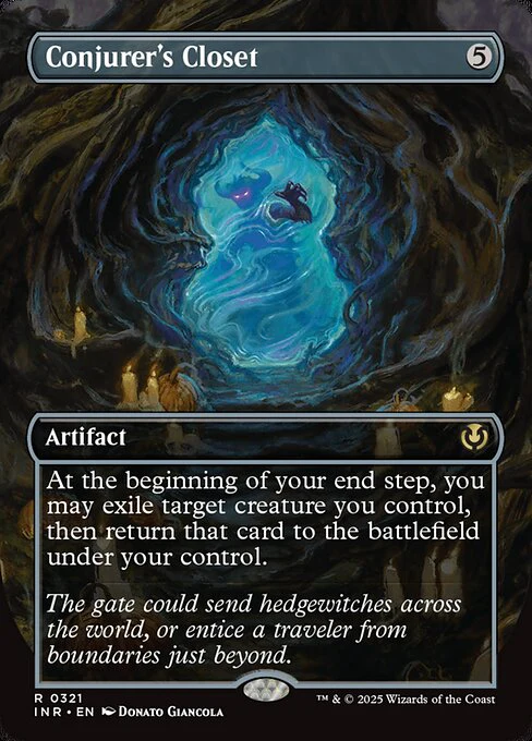 Conjurer's Closet (321) - BORDERLESS - FULL ART (Foil) - Innistrad Remastered
