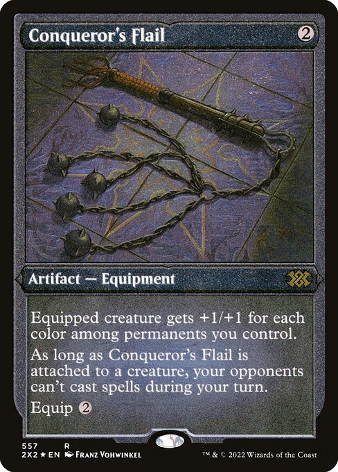 Conqueror's Flail (557) (Etched) - Double Masters 2022
