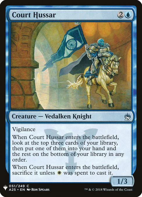 Court Hussar (A25-51) - The List