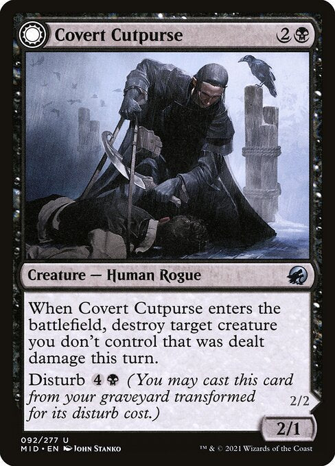 Covert Cutpurse // Covetous Geist (92) (Foil) - Innistrad: Midnight Hunt