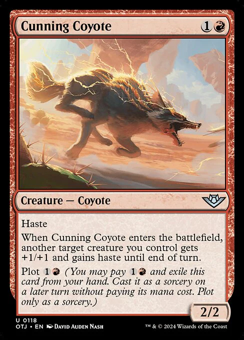 Cunning Coyote (118) (Foil) - Outlaws of Thunder Junction
