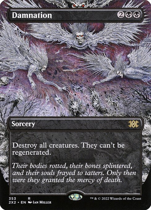 Damnation (353) - BORDERLESS - FULL ART (Foil) - Double Masters 2022