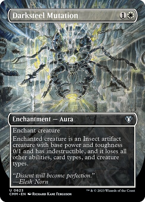 Darksteel Mutation (623) - BORDERLESS - FULL ART (Foil) - Commander Masters