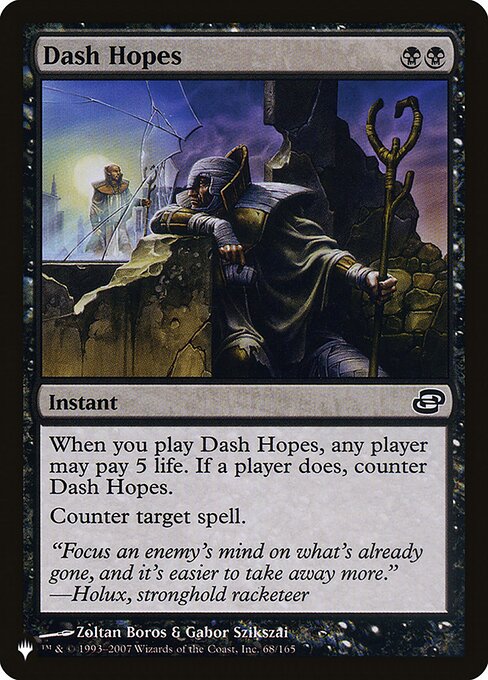 Dash Hopes (PLC-68) - The List