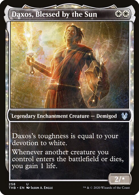 Daxos, Blessed by the Sun (258) - SHOWCASE - FULL ART - Theros Beyond Death